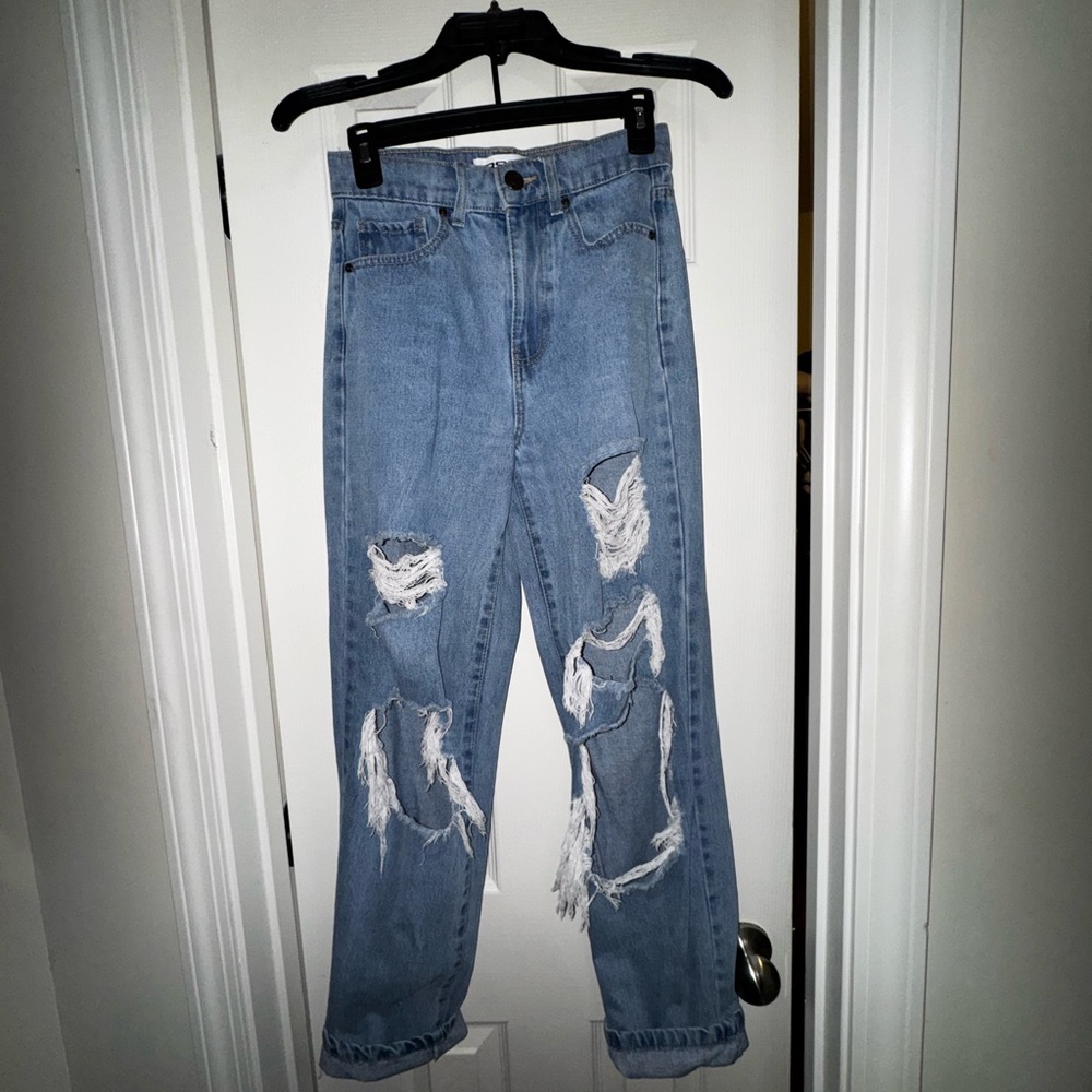 RSQ Light Blue Baggy Jeans